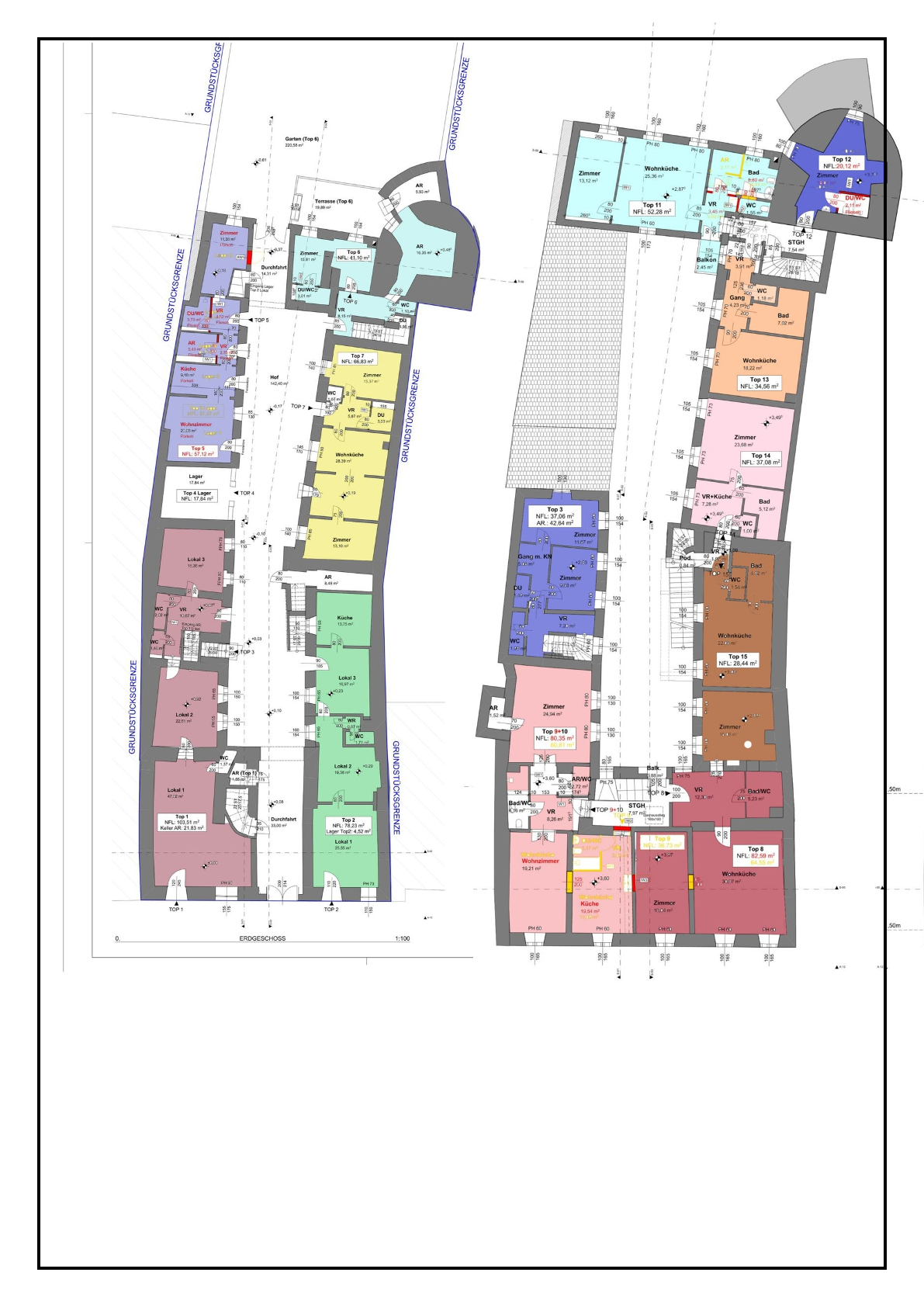 Grundriss Hauptplatz 12 Horn Übersicht